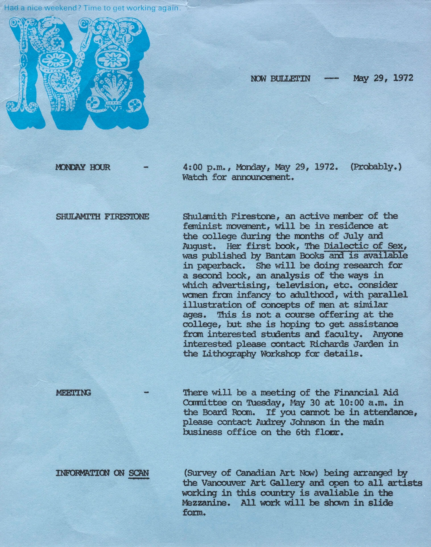 NOW BULLETIN — Artworks, Letters and Printed Matter from the Garry Neill Kennedy Collection 1968–2019 — image 3